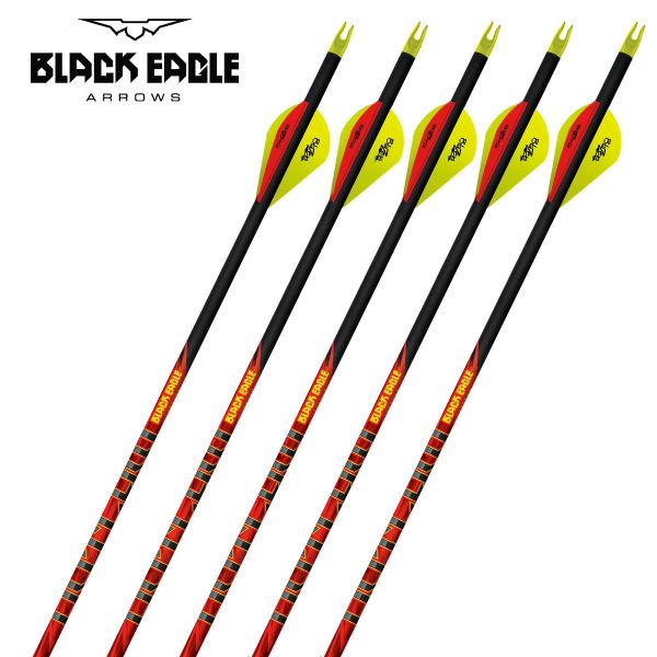 Nooled Black Eagle Outlaw Fletched Arrows 350 6tk 